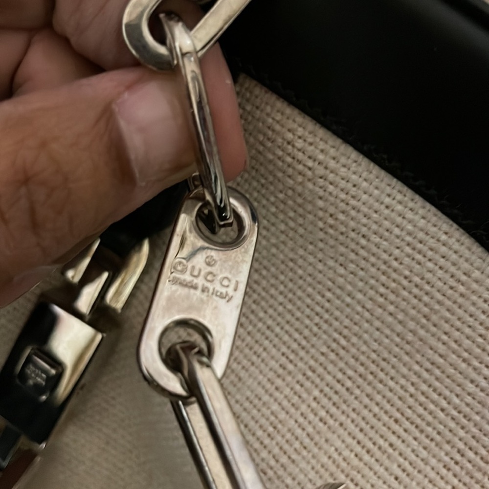 Gucci Jackie Shoulder Bag In Black/Cream - Picture 9 of 12